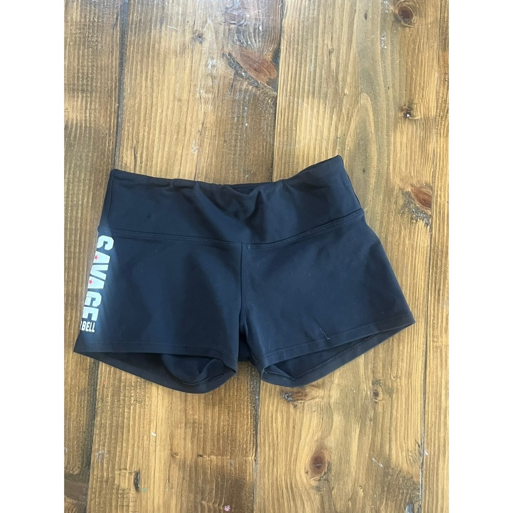 Savage Barbell Womens Black Booty Shorts CrossFit Training Athletic Size Small